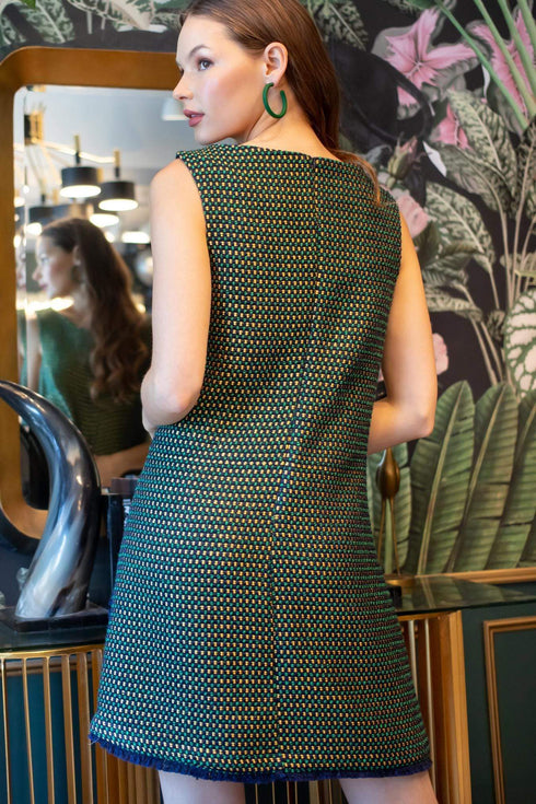 Twiggy Pocket Dress - Fern Dot