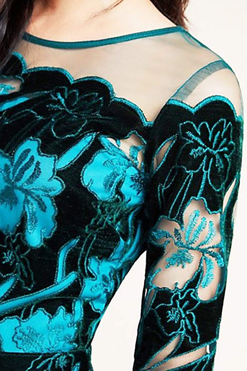 Teal Velvet Lily Mini Dress – Eva Franco