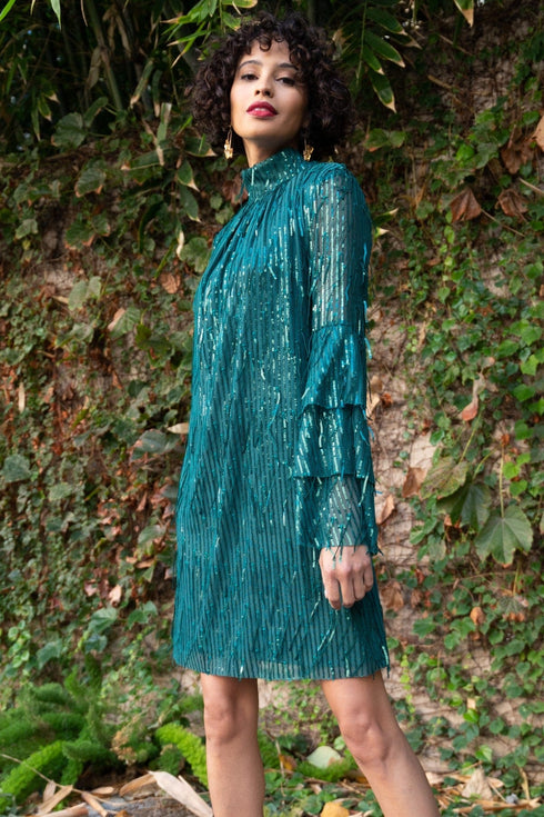 Zanotti Dress – Glitter Pine