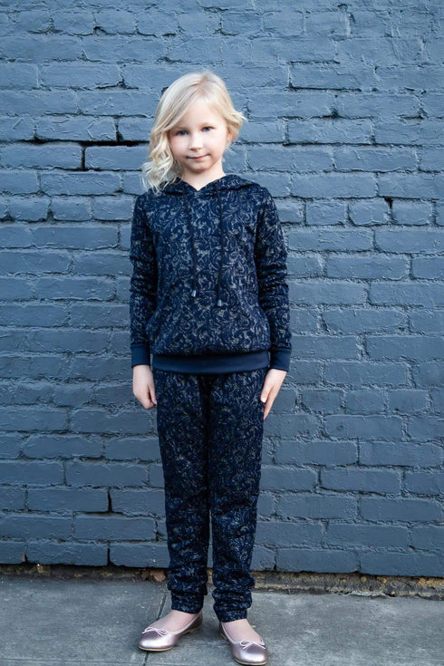 Chia Mini Jogger - Navy Knit - Girls