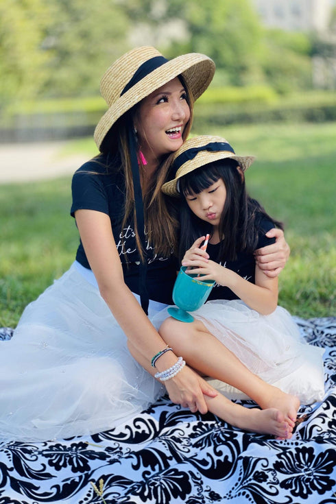 Isla White Pleated Pearl Skirt - Girls