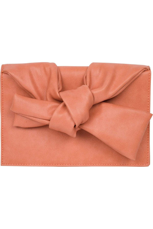 Apricot Knotty Clutch Bag