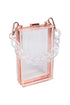 Clear Acrylic Rose Gold Party Purse
