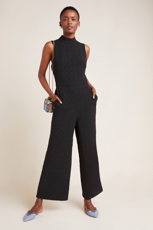 Charley Mock Neck Jumpsuit - Black