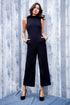 Charley Mock Neck Jumpsuit - Black