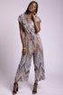 Noah Blue Printed Crepe Jumpsuit - Cape Town