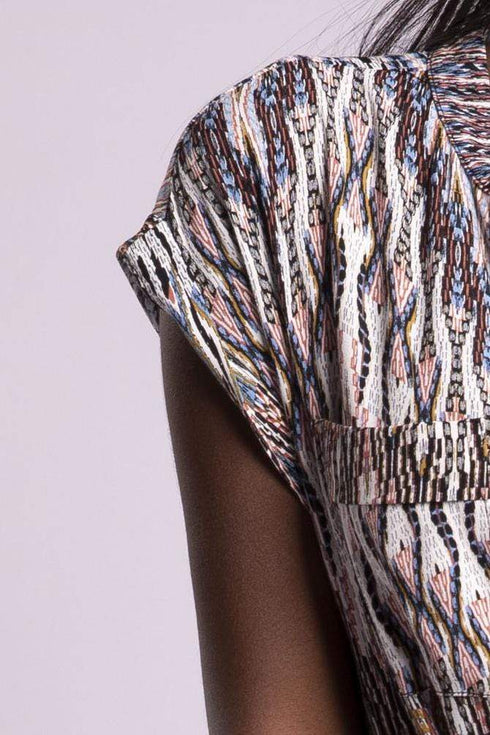 Noah Blue Printed Crepe Jumpsuit - Cape Town