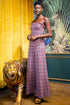 Pink Plaid Strapless Knit Jumpsuit
