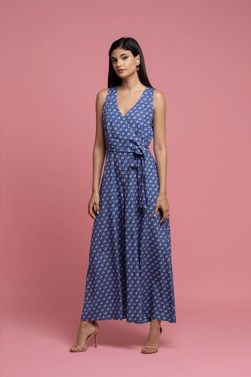 Sailboat Jumpsuit - Blue