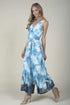 Sunny Wide Leg Jumpsuit - Teal Bloom