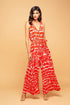 Sunny Palazzo Style Jumpsuit - Red Script