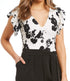 V-Neck Floral Embroidered Bodice Jumpsuit