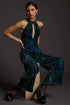 Velvet Halter Jumpsuit