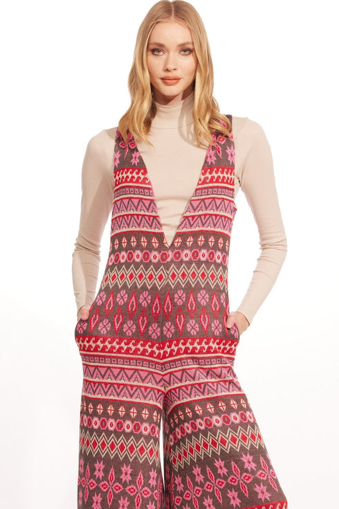 Apres -ski knit Jumpsuit – Pink Hinterlands