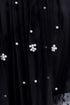 Isla Black Tulle Pleated Skirt with Pearls - Girls