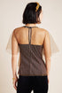 Mitzi Plaid Tulle Top