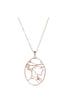 Lady Portrait Rose Gold Necklace