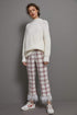 Brenda Feathered Plaid Pants