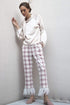 Brenda Feathered Plaid Pants