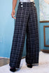 Hepburn Pants - Silver Plaid