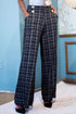Hepburn Pants - Silver Plaid