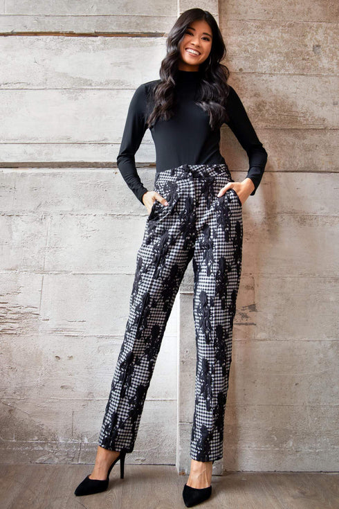 Nash Pants - Black and White Gingham