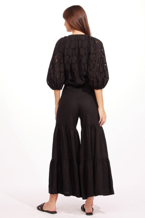 Regis Pants - Black Linen