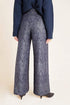 Slate Jacquard Wide Leg Trousers