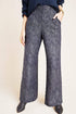Slate Jacquard Wide Leg Trousers