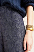 Slate Jacquard Wide Leg Trousers
