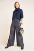 Slate Jacquard Wide Leg Trousers
