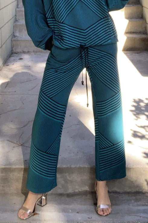 Jogger Pant-Teal and Black Brit Wit