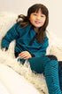 Teal and Black Brit Wit Jogger Pant - Girls