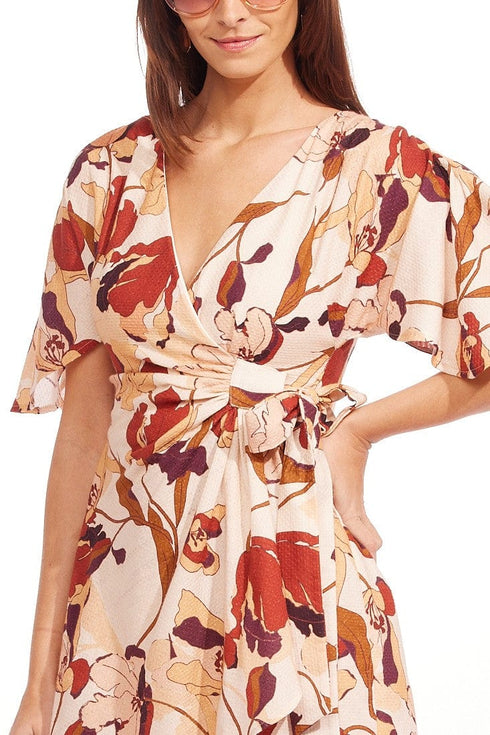 Lola Wrap Romper - Fanfare Floral
