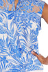 Sleeveless Top-Blue Palm