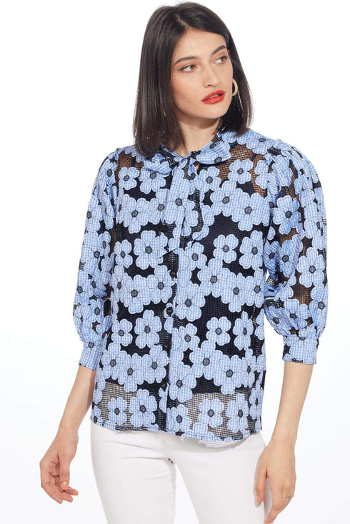 Viola Blouse - Daisy Blue