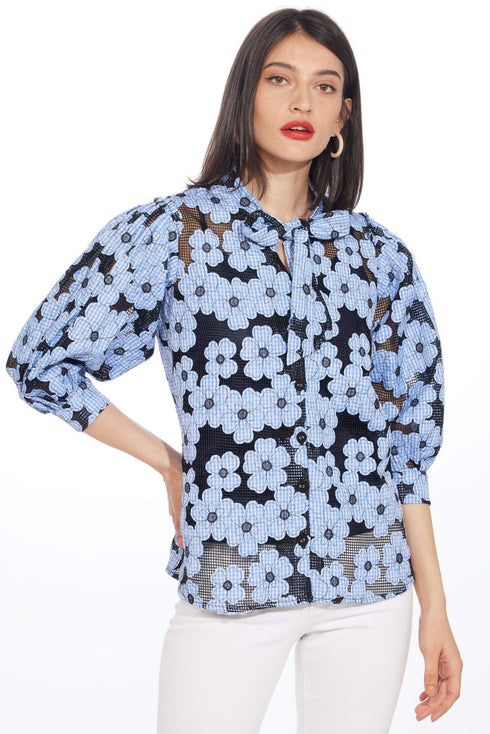Viola Blouse - Daisy Blue