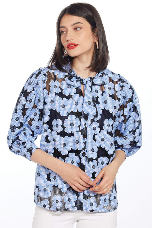 Viola Blouse - Daisy Blue