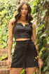 Black Linen Short Set
