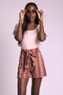 Mila Textured High-Waisted Shorts - Macedonia