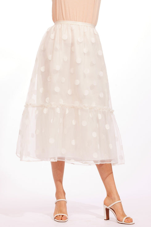 Tulle Midi Skirt - Snowflake Dot