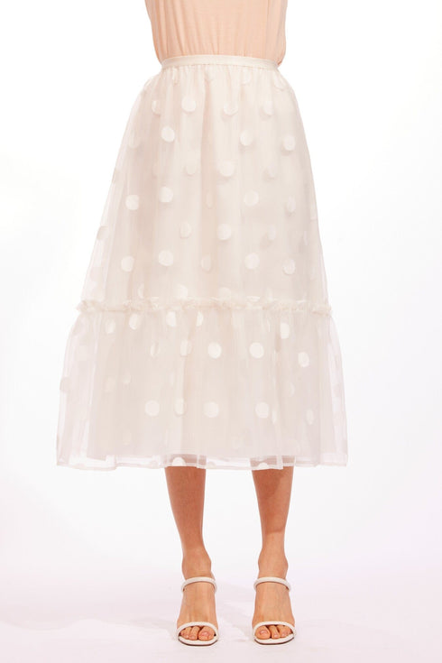 Tulle Midi Skirt - Snowflake Dot