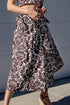 Brown Motif Wrap Skirt