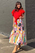 Fish Midi Tiered Skirt