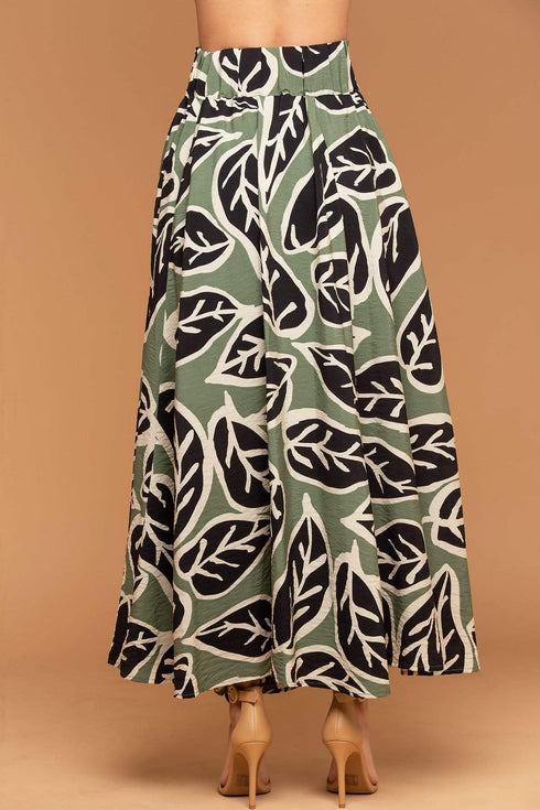 Daniel Maxi Skirt - Sage Leaf