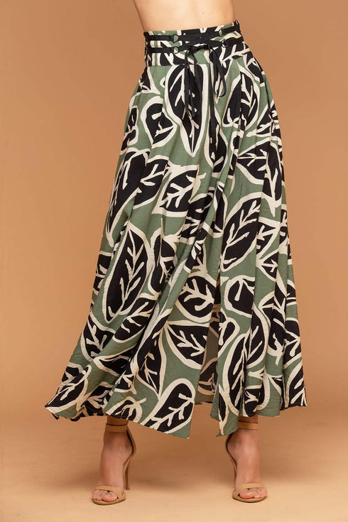 Daniel Maxi Skirt - Sage Leaf