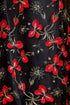 Embroidered Floral Midi Skirt - Cardinal