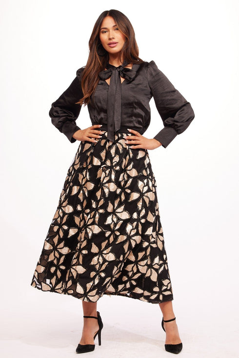 Floral Applique Skirt