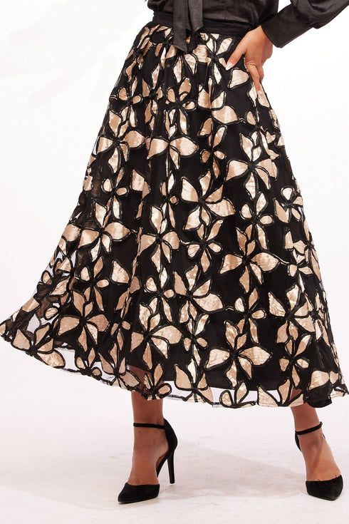 Floral Applique Skirt