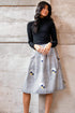Foxy Midi Skirt - Houndstooth